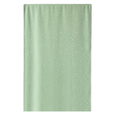 

Green Silver Star Print Self-Adhesive Blinds Blackout Window Curtains Shade