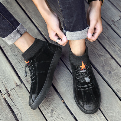 

Mens shoes autumn Joker casual canvas shoes Korean fashion shoes youth tide shoes