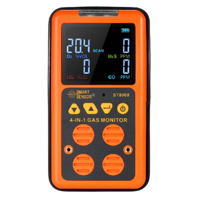 

SMART SENSOR 4 in 1 Gas Detector H₂S&CO Monitor Industrial Digital Handheld Toxic Gas Carbon Monoxide Detector Carbonic Oxide