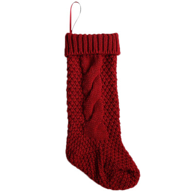 

Tailored Christmas Holiday Knitted Stocking Hanging Crochet Stock Tree Ornament Decor RD