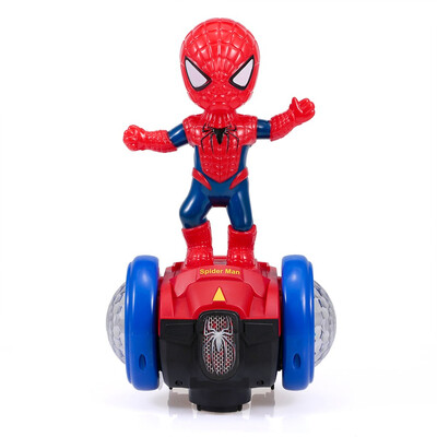 

Superhero Spider-Man Balance Car Music Robot with Flash Light Electric 360 Degrees Rotation Toy Gift For Children Kids