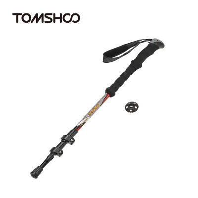 

TOMSHOO Carbon Fiber Lightweight Quick Lock Trekking Pole Adjustable Telescopic Hiking Walking Stick 3 Section