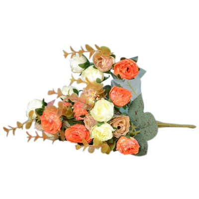 

Artificial Rose Bouquet Silk Cloth Fake Flowers Wedding Party Home Decoration Dried Flowers