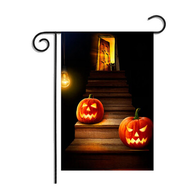 

New Hot Halloween Custom Pumpkin Weatherproof Decoration Garden Flag 12 Sytles Printed Decorative Hanging Banner