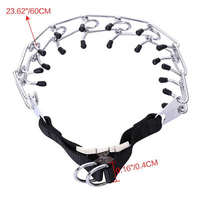 

Adjustable Stainless Steel Dog Collar For Small Large Dogs Soft Pet Dog Collar Prong Training Collar With Comfort Rubber Heads