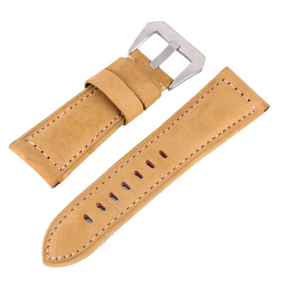 

Leather Padded Vintage Watch Band Brushed Tang Buckle For Men