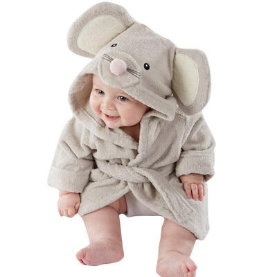 

Baby Kids Cartoon Panda Mouse Rabbit Bunny Hooded Bath Towel Terry Wrap Bathrobe