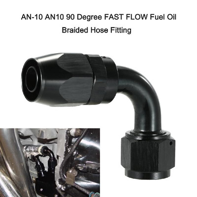

AN-10 AN10 90 Degree FAST FLOW Fuel Oil Braided Hose Fitting