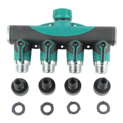 

4-Way Water Irrigation Adapter Garden Watering Hose Connectors Thread Tap
