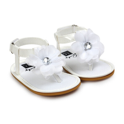 

Newborn Baby Boy Girl Shoes First Walker Toddler Shoes Big Flower Princess Style Stripe Soft Anti-skid Summer Infant Shoes