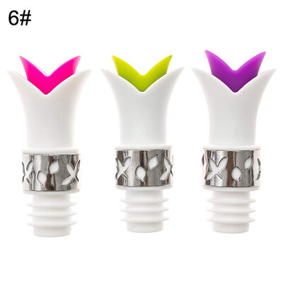 

3Pcs Silicone Lily Reusable Leakproof Red Wine Bottle Stoppers Sealed Cap Plugs