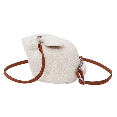 

Cute Rabbit Shape Women Girls Fleece Shoulder Bags Casual Crossbody Bags