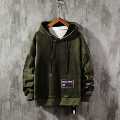 

Toponeto New Style For Men In Autumn And Winter Fashionable Pure Colour Cap Guard Blouse