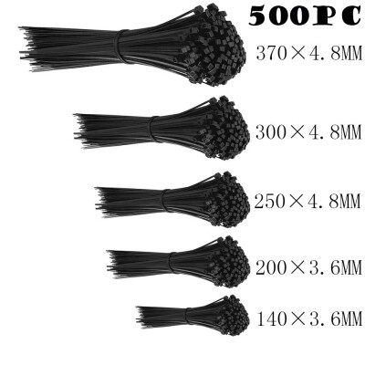 

〖Follure〗Cable Ties UV Weather Resistant Nylon Resistant Wrap Zip Ties Pack Black 500 Pcs