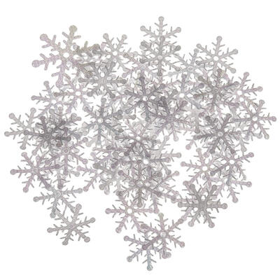 

200pcs 3cm Christmas Tree White Plastic Snowflakes Party Home Desk Decor