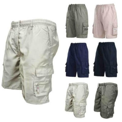 

Men Sport Plain Cargo Shorts Military Combat Pants Multi-Pocket Short Pants New