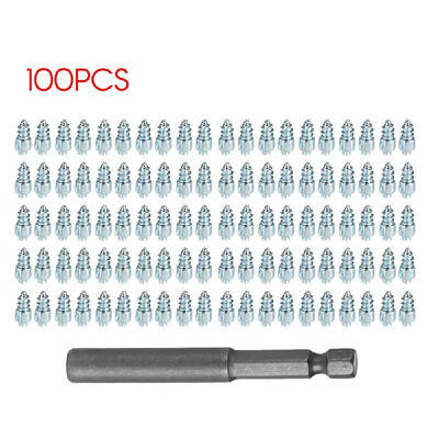 

2019 New Model Snow Screw Tire Studs Anti Skid Falling Spikes Wheel Tyres 100PCs for Car Motorcycle Bicycle