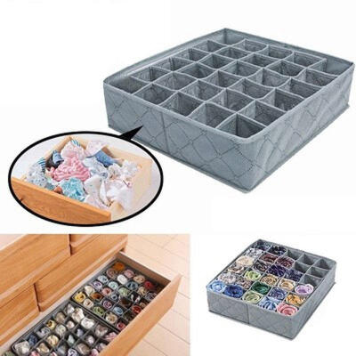 

Hot 30 Cells Bamboo Charcoal Underwear Ties Sock Drawer Closet Organizer Storage Box