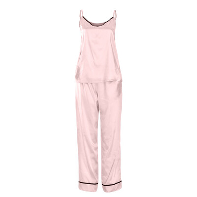 

Toponeto Womens Long Sleeve Pants Pajamas Button Sling Underwear Set