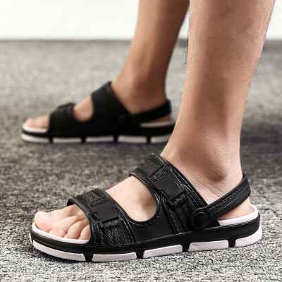 

2019 summer new couple sandals seaside holiday beach shoes two wear outdoor non-slip Korean version of men&women sandals&slippers