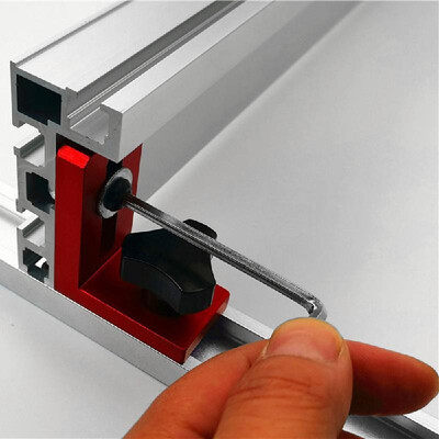 

Fixed T-Slot Miter Track Stop Locator Sliding Brackets Woodworking Rail Retainer Chute Backing Connector Wood Working Tool