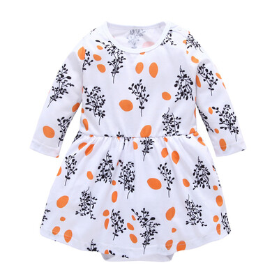 

Baby Kids Girls Long Sleeve Dress Toddler Princess Party Print Tutu Dress