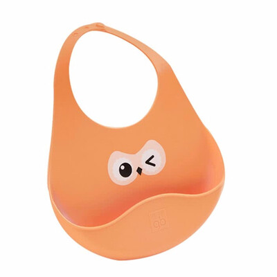 

China GoodBaby Soft Bib for Children Roll Up Bib Crumb Catcher red or orange 1 pack
