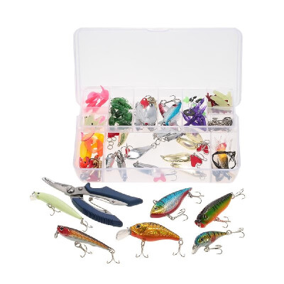 

Lixada 232PCS Fishing Lures Tackle Mixed Hard Baits Soft Baits Popper Crankbait VIB Topwater Floating Fishing Lures Hooks Fishing