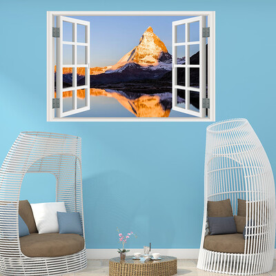 

〖Follure〗3D Full Colour High Definition Nature Scenery False Faux Window Frame Wall Decals