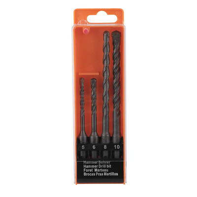 

〖Follure〗4PCS Electric Tools Accessories Carbide YG8 Raw Material Hammer Drill Bit Set
