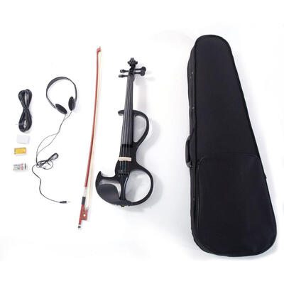 

Ktaxon 44 Black 8 Pattern Electroacoustic Violin - with Case Bow Rosin Earphone&Bridge