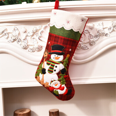 

Siaonvr Candy Bag Christmas Gifts Tree Ornament Stocking Santa Claus Snowman Sock Decor