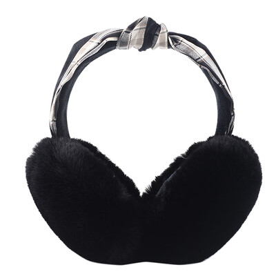 

Tailored Women Foldable Winter Earmuffs Faux Fur Hamburger Ear Warmer Plush Headgear