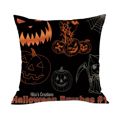 

〖Follure〗Halloween Pillowcase Cushion Case Home Decoration Linen Cushion Cover