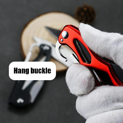 

Multifunction Outdoor Mini Key Ring Cut Camping Stainless Steel Handle Survival Cutter Rescue Tool