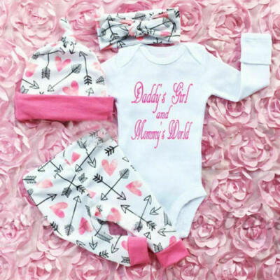 

SUNSIOM Newborn Baby Girls Clothes Romper Jumpsuit Floral Pants Leggings Outfit Set