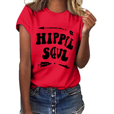 

Starmoon Women Girls Plus Size Lips Print Short Sleeved T-shirt Blouse Tops