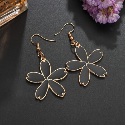 

Petal Earrings Necklace Set New Womens Sweet Beauty Jewelry Creative Design New Cute Multi-color Flower Wedding Party Gift