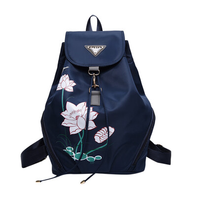 

Tailored Fashion Lady Retro Nylon Lotus Wild large Capacity Handbag Shoulder Bag