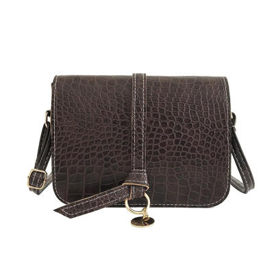 

Retro Solid Shoulder Handbags Alligator Pattern Women Crossbody Casual Bags