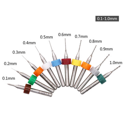 

Siaonvr 10 Pcs Tool Metal Woodworking Circuit Engraving Carbide Micro CNC PCB Drill Bits