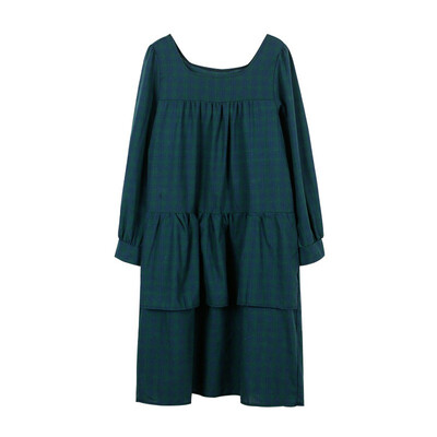 

In the fall of the new fashion art wind loose cotton&linen dress