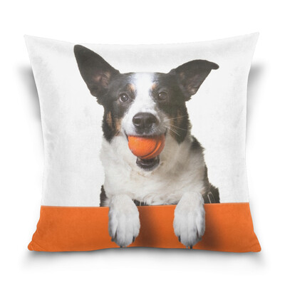 

ALAZA Throw Pillow Case Decorative Pillow Covers 16 X 16 inch Dog With Paws Pattern Pillowcase