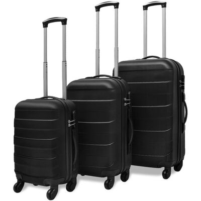 

3 Piece Hardcase Trolley Set Black