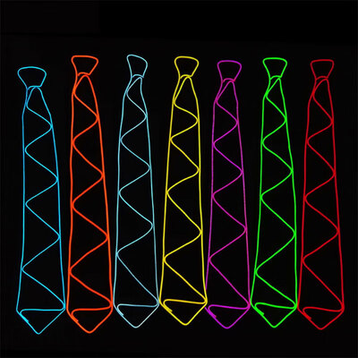 

New LED sequins luminous decorative tie mens nightclub bar KTV atmosphere props