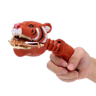 

Siaonvr Tiger Animal Figures Grabber Claw Game Snapper Pick Up Claw Novelty Kids Gift