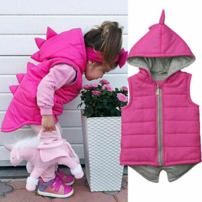 

Toddler Baby Girls Boy Dinosaur Hooded Coat Outerwear Kid Jackets Winter Clothes