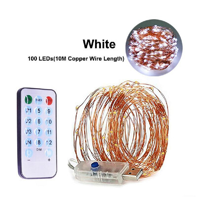 

100 LEDs USB Fairy Lights Sound Activated Twinkle String Lights 10M328ft Copper Wire Lamp with Remote Control for Christmas Wedd