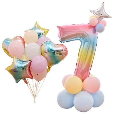 

Jiamo Digital Balloon 520 1314 Marriage Award White Balloons May 16 Childrens Day Birthday Party Anniversary Marriage Celebration Balloon Column Number 7