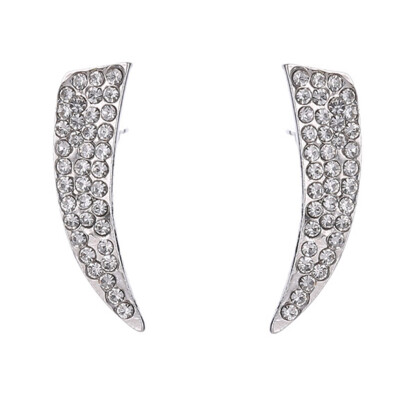 

1 Pair Girl Rhinestones Earrings Luxury Vintage Crystal Geometry Ear Studs Women Wedding Fashion Jewelry